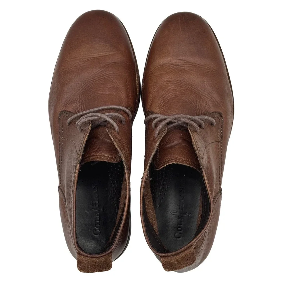 Cole Haan C11847 Chukka‎ Boots Mens 11 Brown Leather Casual Dress Lace Up